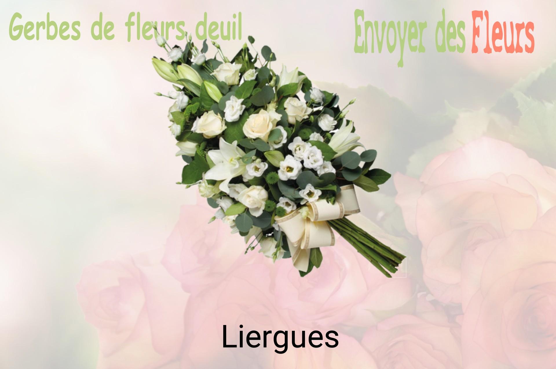 Gerbe de fleurs de deuil livrée à Liergues